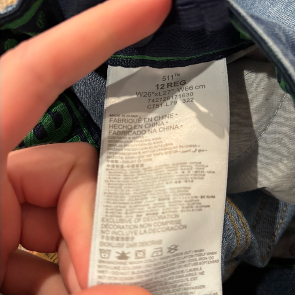 Levi’s 511 Boy’s Slim Fit Jeans Dark Blue Wash - Picture 4 of 5